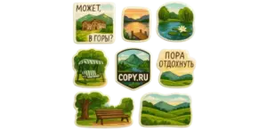 Стикерпаки с 3D лаком печать в Copy.ru