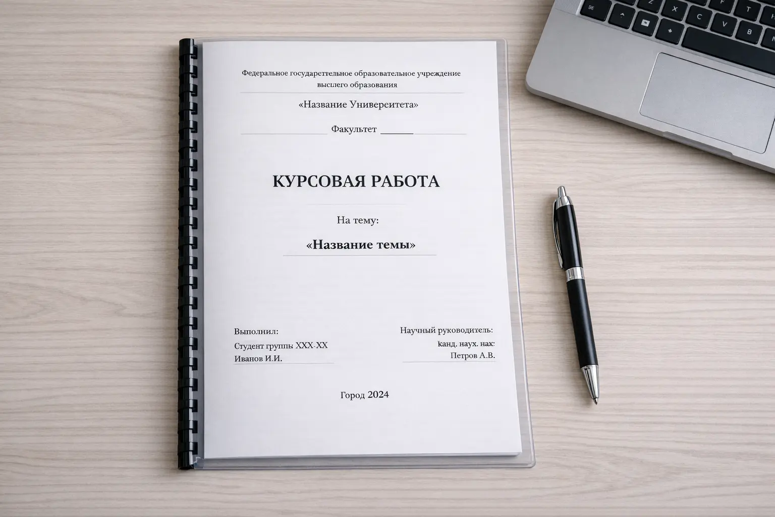 Брошюровка курсовых работ: стандартные параметры, обложки и варианты оформления_8