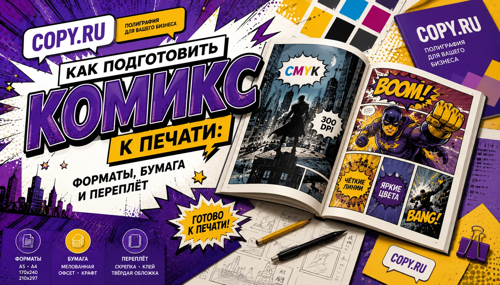 Как подготовить комикс к печати - блог Копи.Ру