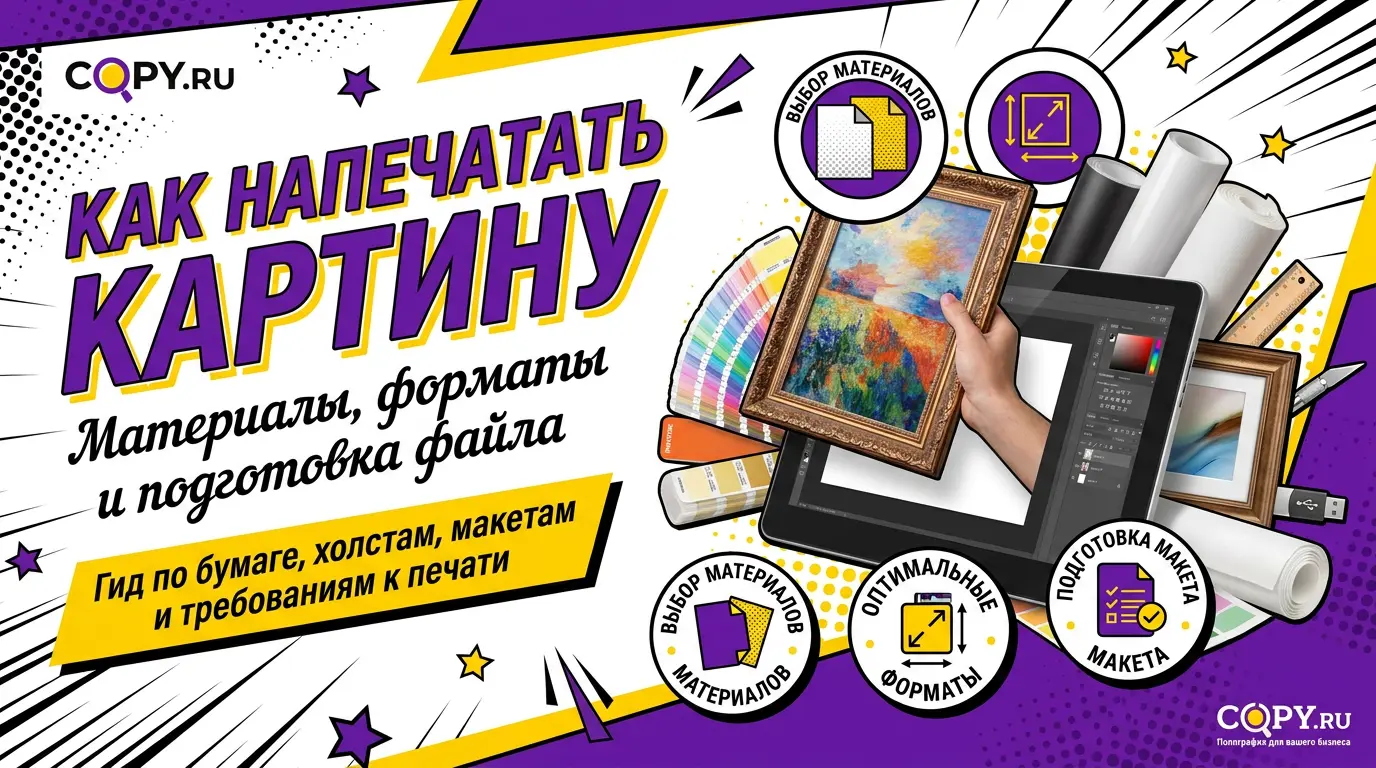Как напечатать картину: материалы, форматы и подготовка файла