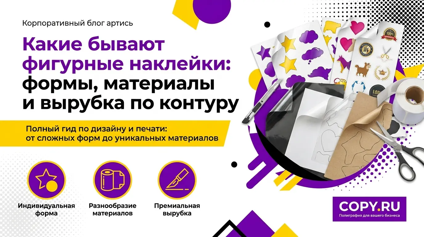 Какие бывают фигурные наклейки: формы, материалы и вырубка по контуру