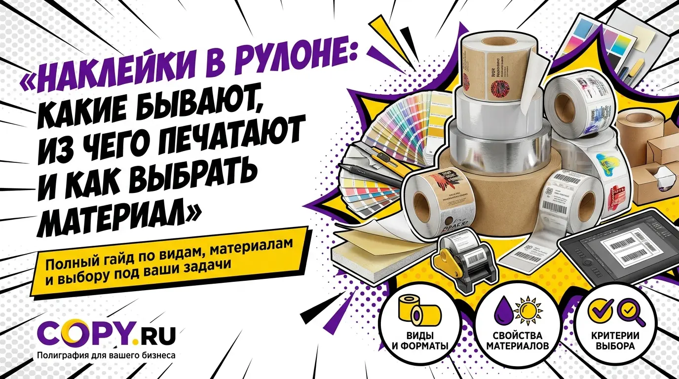 Наклейки в рулоне: какие бывают, из чего печатают и как выбрать материал