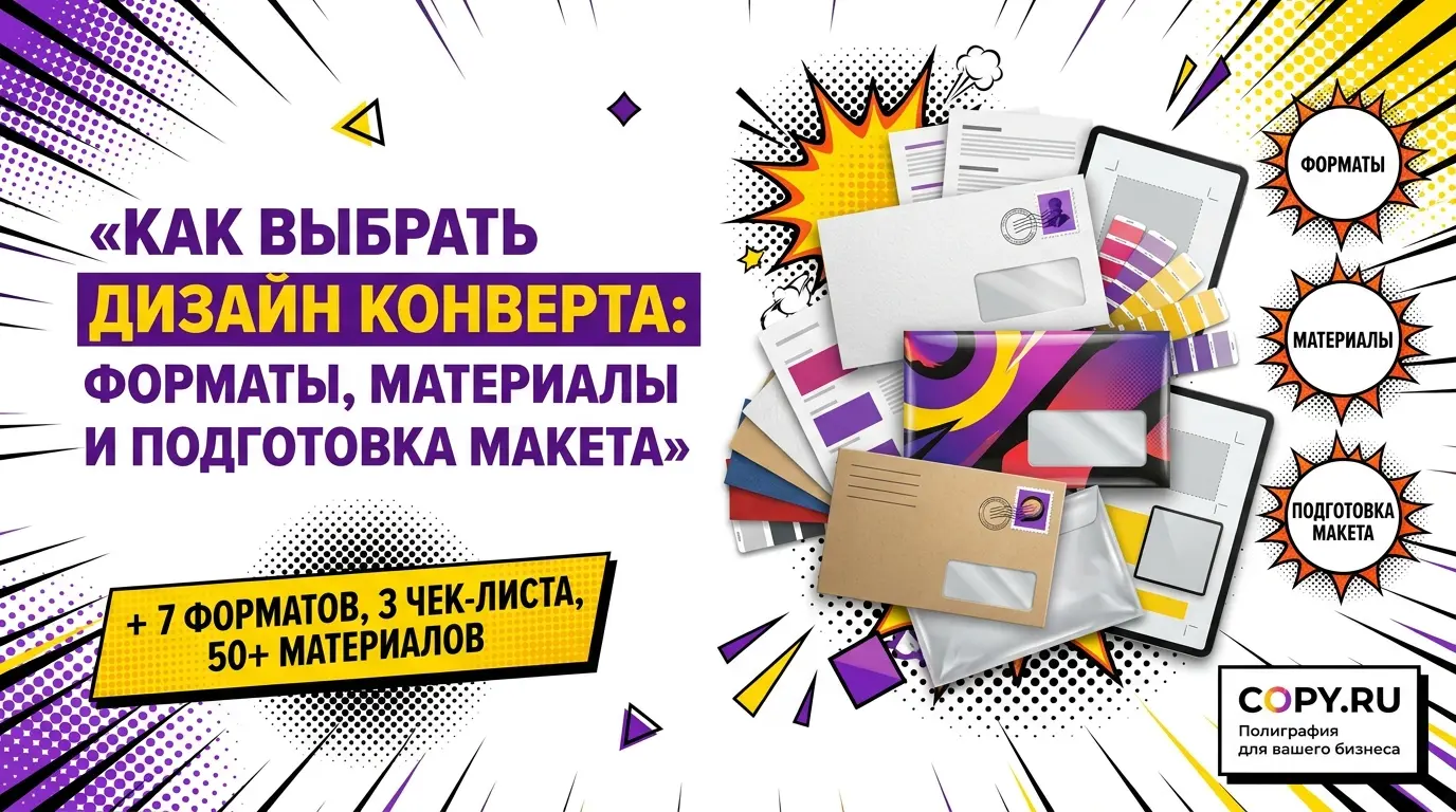 Как выбрать дизайн конверта: форматы, материалы и подготовка макета