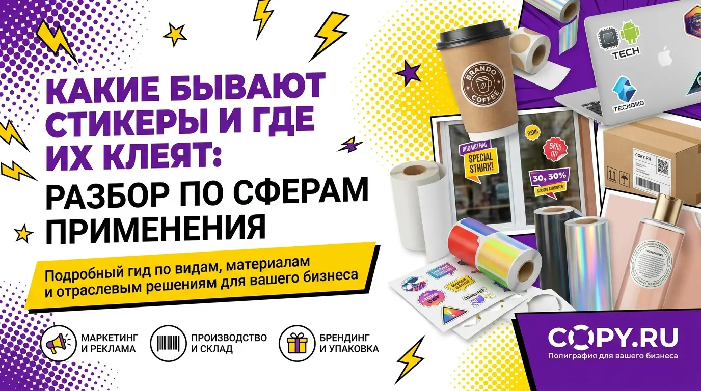 Какие бывают стикеры и где их клеят: разбор по сферам применения