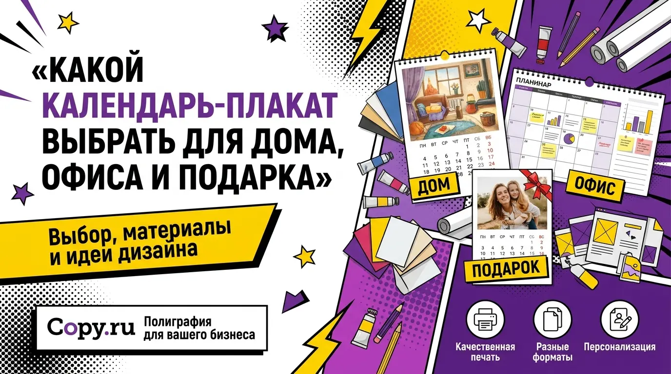 Какой календарь-плакат выбрать для дома, офиса и подарка